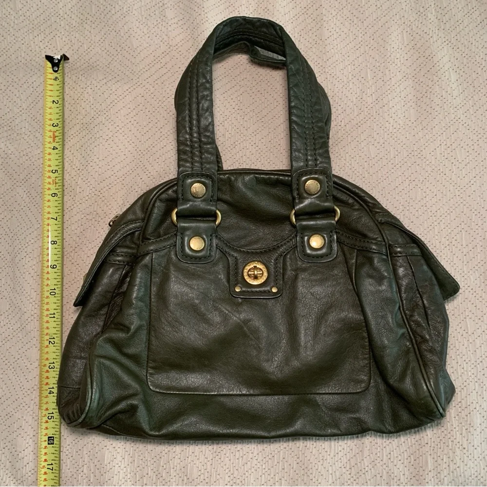 Marc By Marc Jacobs Green Satchel with Metallic Hardware - Picture 12 of 16